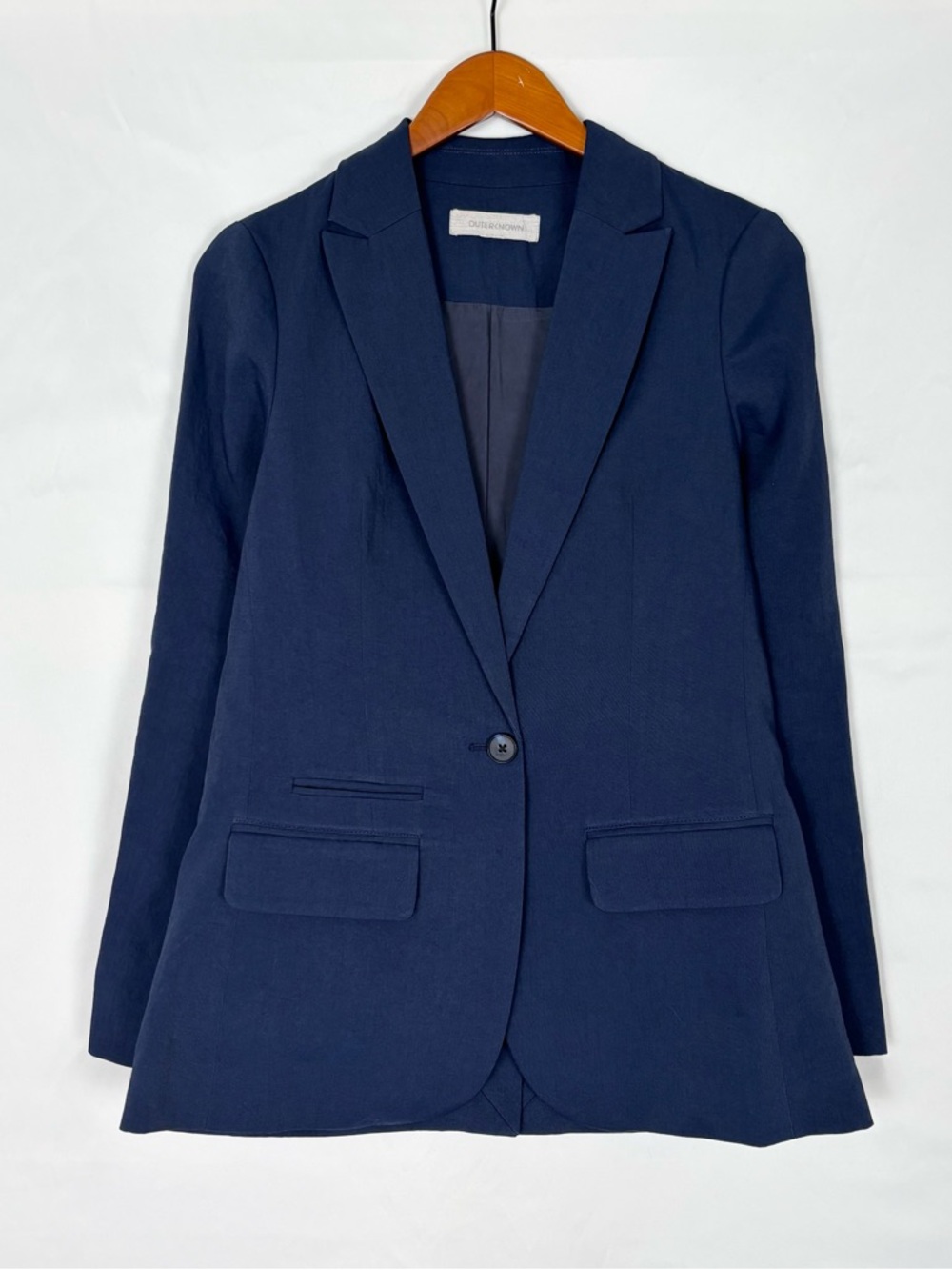 Outerknown Devin Blazer Women Dark‎ Navy Size 0